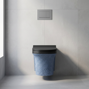 Luxueuse commode de toilette en porcelaine siège de casserole-Designer EWC rétro rustique noir européen placard à eau toilettes suspendues murales - Product Image 4