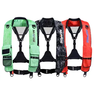 Desain baru co2 jaket pelampung tiup otomatis nyaman jaket pelampung tiup untuk dewasa snorkel