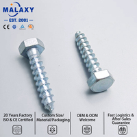 Vis à bois métriques en acier inoxydable chinois MALAXY 30mm 70mm 100mm, vis à bois autotaraudeuses à tête hexagonale norme DIN571