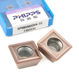 PHIPPS SPMG060204 SPMG050204 CNC Indexable Turning Carbide Insert U Bor Insert SPMG 060204