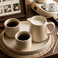 Nouvelle Collection 2026 : Ensemble Cafetière et Tasses en Céramique avec Assiettes – Cafetière Manuelle et Filtre à Café Entonnoir