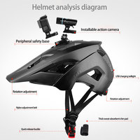 Casque de vélo VTT à caméra intégrée, avec lumière LED et visière solaire, pour adulte, vente chaude en 2020