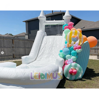 Toboggan gonflable blanc château de rebond toboggan d'escalade de sport toboggan de mariage blanc pour adultes enfants