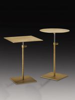 Table d'appoint de canapé réglable de luxe, style épuré, pour salon de thé, café, table ronde en métal, table carrée, table de négociation simple