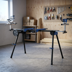 Soporte Universal FERVI para Sierras de Madera Portátiles Troncatorri Portatili con Capacidad de Carga de 220 kg y Brazo Extensible de 1360 mm - Product Image 2