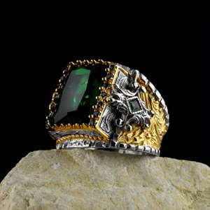 Anillo de Piedras Preciosas Negras Ajustable de Lujo Tempusort <span class=keywords><strong>para</strong></span> <span class=keywords><strong>Hombre</strong></span>, Regalo, <span class=keywords><strong>Joyería</strong></span> de Moda con Personalidad - Product Image 6