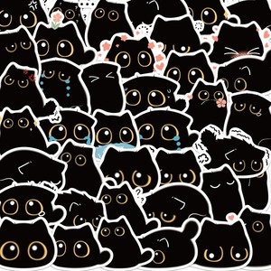 40 Pegatinas Decorativas de Vinilo con Diseño de Gato Negro de Anime, Resistentes al Agua y Ecológicas, para el Hogar, Equipaje y Laptop - Product Image 1