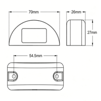 Éclairage de plaque d'immatriculation LED, lumière de plaque d'immatriculation LED 10-30V LED pour camions et remorques 12-24V