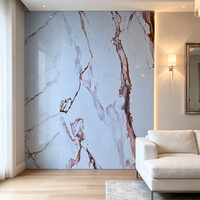 Panneau mural en plastique imprimé marbre, alternative au marbre UV, panneaux PVC pour hôtel