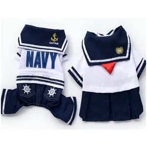 Pet Jk Uniform Cat Cosplay Costumes Sailor Uniform For Dogs Japanese Style Clothes Cats Cute Blouse Skirt Thin Princess Skirt