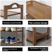 Meuble à chaussures réglable en bambou au design moderne avec 6 étagères pour salon, entrée, chambre à coucher, dortoir