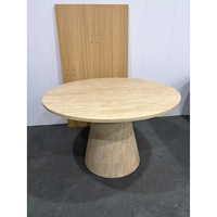 Meubles d'intérieur nordiques de luxe modernes, table à manger en bois, table à manger ronde en bois pour restaurant