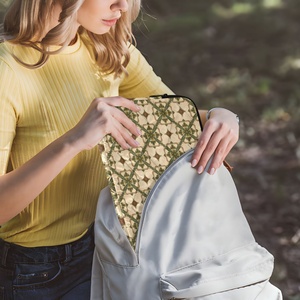 New Arrival Custom Checked Floral Print <b>Computer</b> Messenger Laptop <b>Accessories</b> Grid Protective Case Laptop Sleeve - Product Image 5