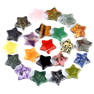 Ventas al por mayor 30MM Natural amatista estrella cristal piedra curativa <span class=keywords><strong>Aventurina</strong></span> <span class=keywords><strong>cuarzo</strong></span> rosa estrella Pentastar para regalos DIY - Product Image 4