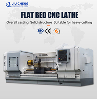Tour CNC robuste CWK6180 à banc horizontal, portée de 800 mm, grande portée, broche simple, tourelle à 4/6/8 postes