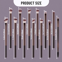 Ensemble de 13 pinceaux de maquillage marron de haute qualité Beauty Factory, aluminium premium, pour le blush, les fards à paupières et une application de maquillage complète