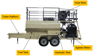 Machine de semis par hydrosemeuse, épandeur de graines d'herbe, type remorque, équipement de plantation de pelouses pour l'aménagement paysager routier - Product Image 5