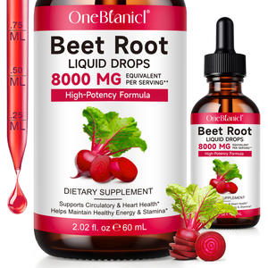 OneBtanicl cairan tetes akar bit organik alami, suplemen cair ekstrak bit meningkatkan energi kesehatan jantung 60ml - Product Image 4