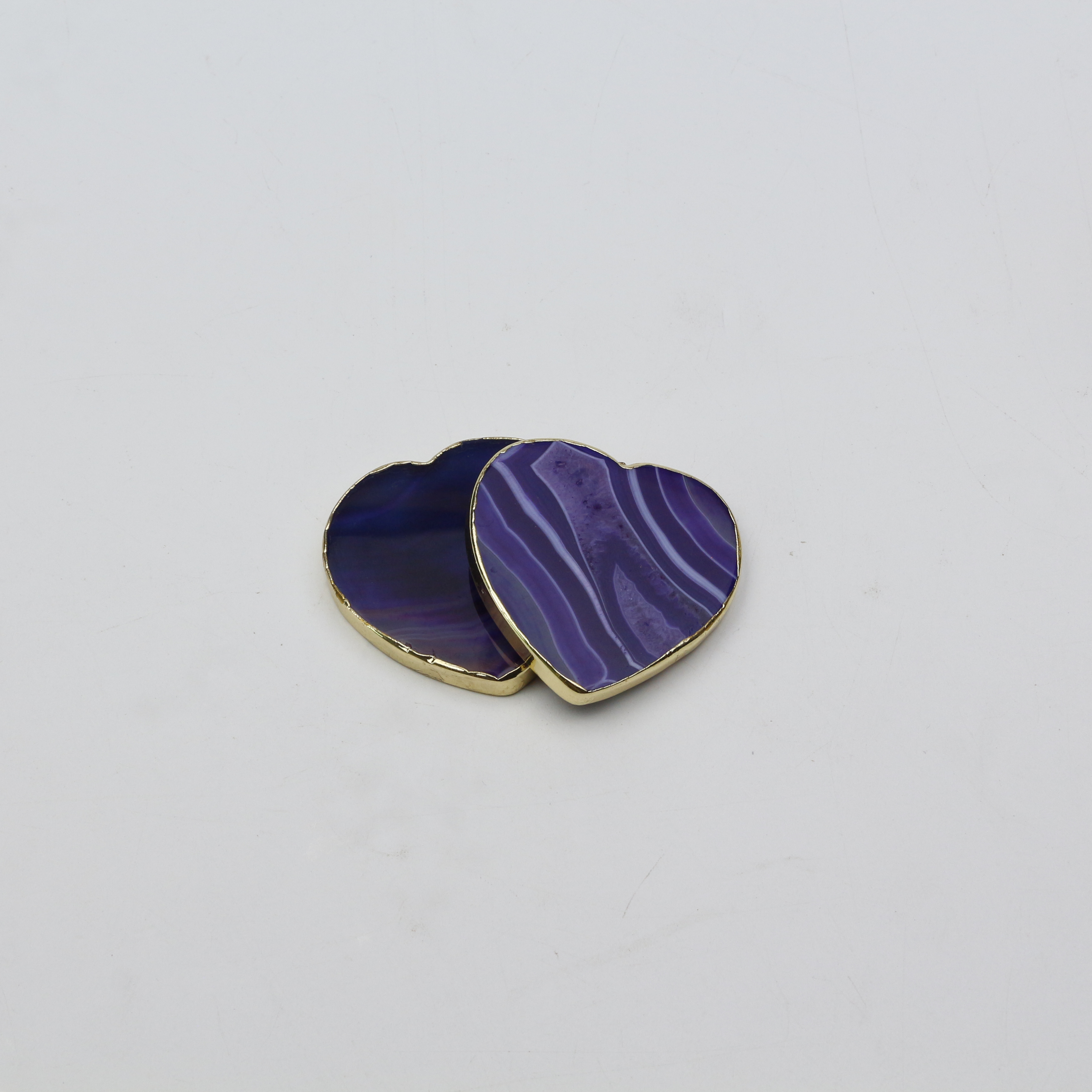 B6# Agate violette coeur