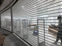Porte à enroulement transparente en polycarbonate pour centre commercial, magasin, devanture de boutique