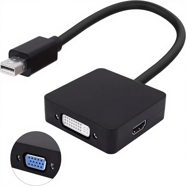 Mini DP to /VGA/DVI Adapter Converter Cable for PC Laptop HDTV Projector Adapter for PC Laptop HD-MI Adapter for TV Projector