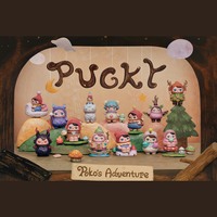 Nouvelles figurines en PVC Popmart PUCKY Poko`s Adventure Series, boîte mystère à collectionner, jouets super mignons, poupée cadeau de Noël