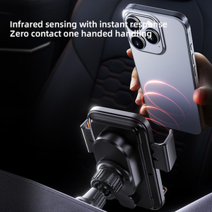 Caricabatterie Wireless per Auto a ricarica rapida supporto per <span class=keywords><strong>telefono</strong></span> sensore tattile anteriore tenuta stabile 15W 10W 7.5W Qi porta Auto Auto - Product Image 6