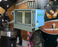 Machine de filtration de fumée pour torréfacteur de café 8000m³/h, purificateur de fumée verticale à 98%, séparateur électrostatique de poussière pour café