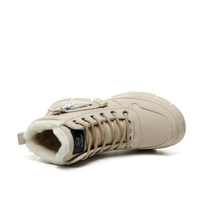 Botas de Invierno 2026 al por Mayor, con Cordones, Forro de Felpa, Impermeables, para Estudiantes, Cálidas, Versátiles, de Caña Alta, con Diseño de Parches, para Mujer - Product Image 4