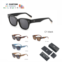 Lunettes de soleil tendance en acétate, verres UV400, légères, durables, polyvalentes, pour une utilisation quotidienne en extérieur, unisexes, lunettes de soleil de luxe