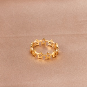 <b>Crystal</b> Fashion Women <b>Rings</b> for Party Silver Plated Alloy Wholesale Hot Vintage Hollow Square Micro Inlay Yellow Jewelry Bag OEM - Product Image 1