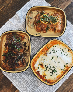 Récipients en papier d'aluminium <span class=keywords><strong>noir</strong></span> doré à paroi lisse casserole alimentaire durable pour la préparation des repas, l'emballage et le stockage - Product Image 5