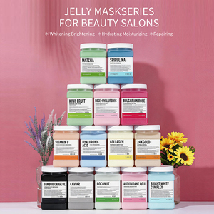 Masque en poudre de gelée blanchissante pour le traitement de l'acné à base de pétales de rose 100% naturels et biologiques, masque doux pour le <span class=keywords><strong>visage</strong></span> et le corps au collagène, OEM, étiquette privée - Product Image 1
