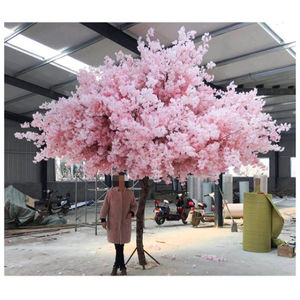 Grand <span class=keywords><strong>arbre</strong></span> artificiel de cerisier rose, plante décorative pour intérieur et extérieur, idéal pour mariages, hôtels et décoration intérieure. - Product Image 6