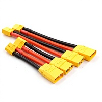 Câble adaptateur XT60 vers XT90H mâle-femelle avec gaine de protection, fil en silicone 10AWG, pour modèles RC / alimentation électrique