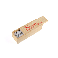 Jouets de divertissement d'intérieur personnalisés, de haute qualité, boîte en bois, double six dominos, pièces