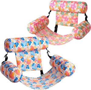 In Stock U-Shaped PVC Floating Lounge Chair Adult Pool Inflatable Water Sofa and <b>Bed</b> Hanging Chair for Pool Floats - Product Image 1