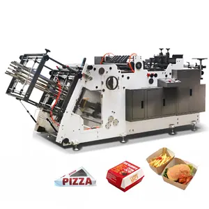 Venta caliente Automático de papel almuerzo comida pizza paquete de papel máquinas para hacer cajas