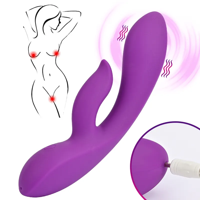 Atacado 9-frequency Vibration Modes USB Recarregável Adulto Sex Toys Feminino Rabbit Vibrador Dildos para Mulheres