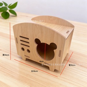 Natural Wood Hamster Hideout Tunnel House for <strong>Degu</strong> Sugar Glider Small Pet <strong>Cage</strong> Bedroom Decor - Product Image 6