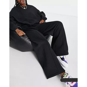 Vêtements épais automne-hiver K210520 pour femmes ensembles de jogging décontractés noirs ensemble deux pièces pour femmes vente en gros - Product Image 2