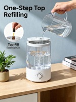 Diffuseur d'huiles essentielles à brume froide, humidificateur d'air ultrasonique, désinfection, commande par bouton en plastique, électrique, portable, pour chambre à coucher