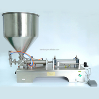 Machine de remplissage de liquide semi-automatique pour crème glacée eau liquide miel jus sauce boisson gazeuse pâte de tomate
