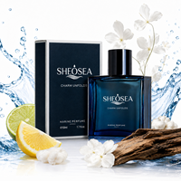 Parfum marin pour homme 1,7 fl oz 50 ml Eau de Toilette longue durée, senteur fraîche océanique aquatique, Cologne Stick pour homme moderne au quotidien et au travail