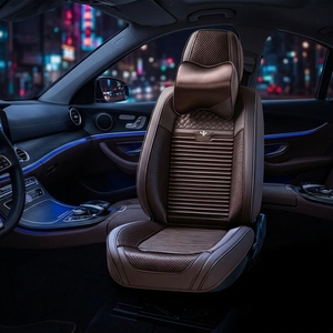 Funda de Asiento de Coche de Cuero Duradera, Juego Completo Universal para Todas las Estaciones, Funda Protectora Deportiva para Asientos de Coche de Cinco Plazas - Product Image 4