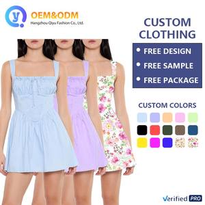 2026 QY OEM 定制印花花卉派对波西米亚长裙优雅女式晚礼服女士女孩休闲女式连衣裙 - Product Image 6