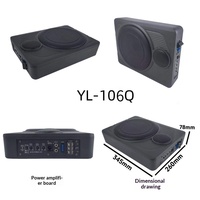 Subwoofer de Audio para Auto de Aleación de Aluminio, Ultrafino, con Tweeter, Altavoz Doble, 12V, 20Hz-20KHz, Alta Potencia