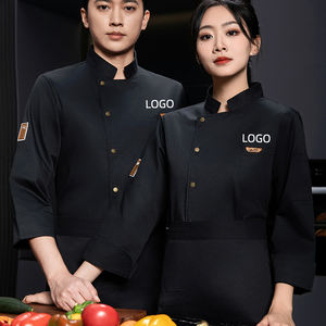 Uniformi <span class=keywords><strong>da</strong></span> <span class=keywords><strong>Chef</strong></span> per Hotel e Ristorazione, Giacche <span class=keywords><strong>da</strong></span> Cuoco per <span class=keywords><strong>Uomo</strong></span> e Donna, Taglie Grandi, Maniche Lunghe - Product Image 1