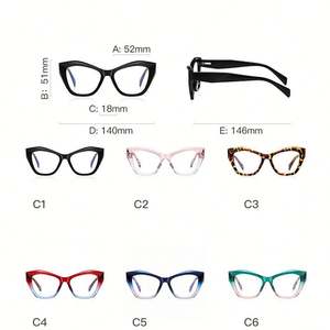 Gafas de Sol Cat Eye con Logotipo Personalizado al por Mayor, Montura Gruesa de Metal TR90, Coloridas, con Protección Contra la Luz Azul para Mujer - Product Image 5