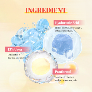 Crema Balsamo per la Cura dei Piedi 250ml - Ripara e Idrata Piedi Secchi e Screpolati, 15% Urea, Assorbimento Rapido - Product Image 3